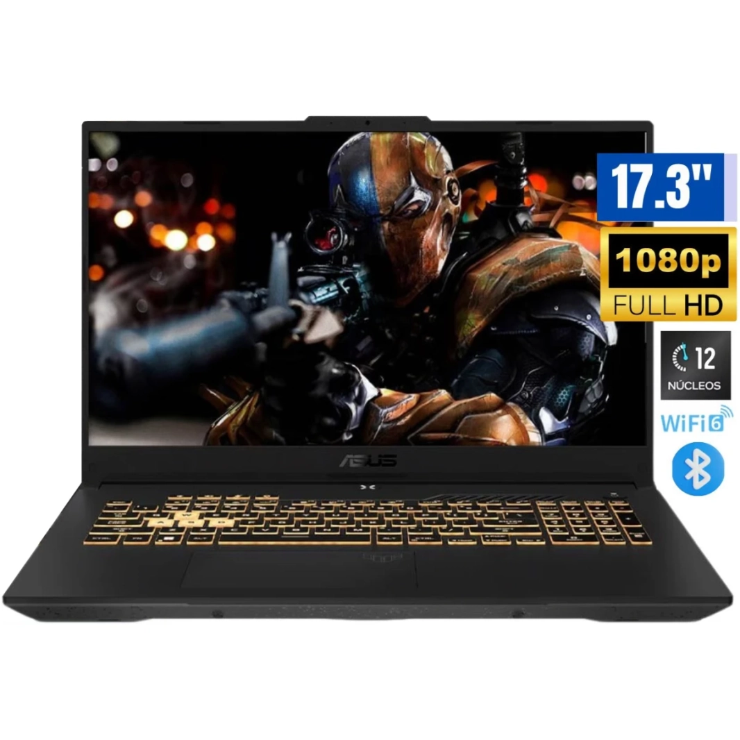 ASUS TUF F17 FX707ZC4 (2022) NEW 12Gen Intel Core i5 12500H 12-Cores w/ Nvidia RTX 3050 4GB & IPS 144Hz Display (Customized) - Gray