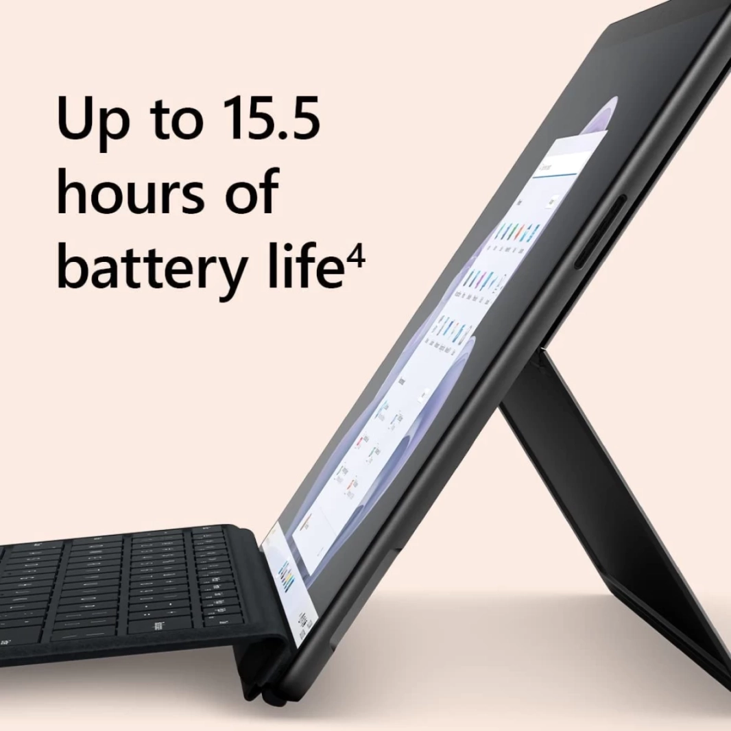 Microsoft Surface Pro 9 (أحدث طراز) معالج Intel Core i7 من الجيل الثاني عشر 10 أنوية 2 في 1 بشاشة 2.8K بمعدل تحديث 120 هرتز وذاكرة 32 جيجابايت - بلاتينيوم