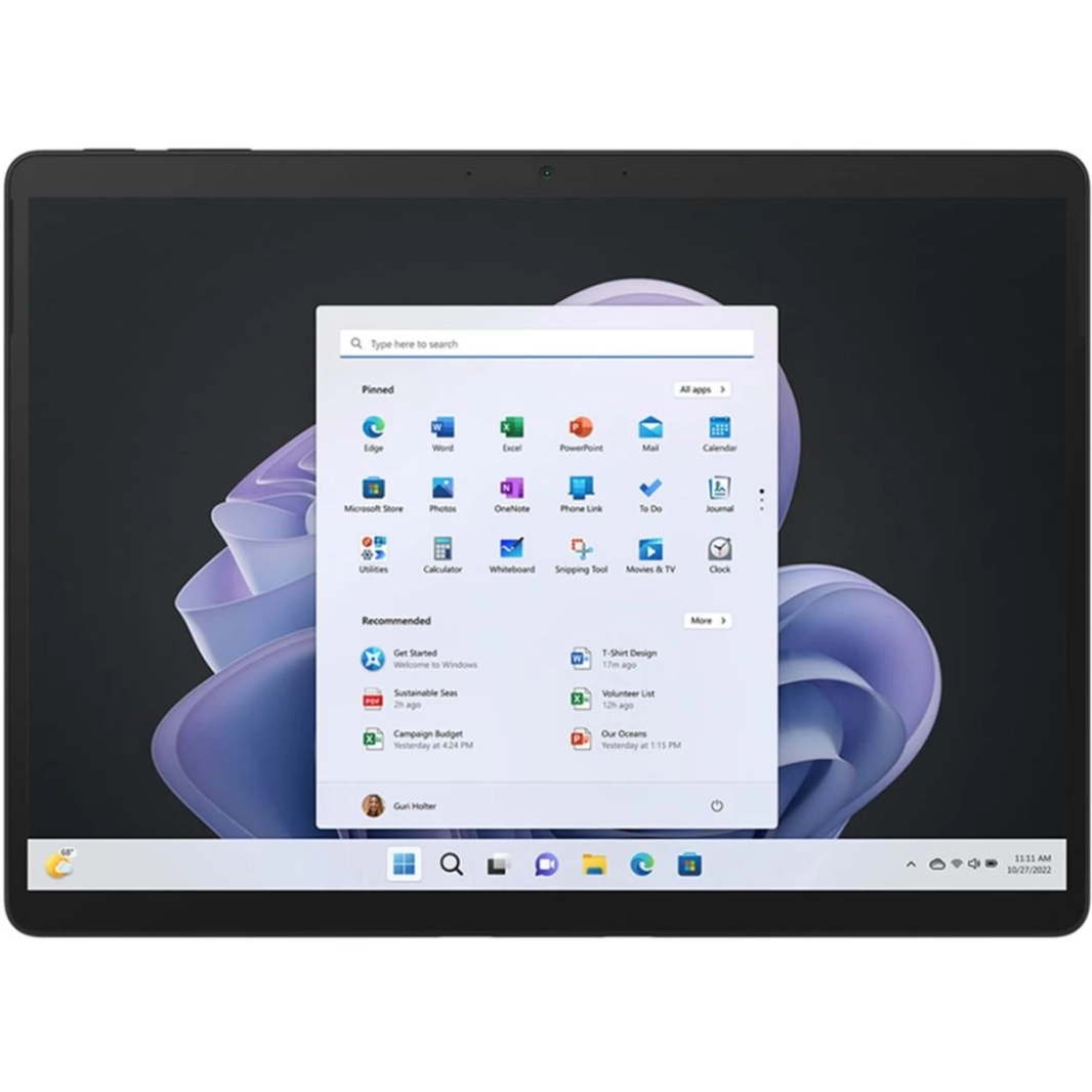 Microsoft Surface Pro 9 (أحدث طراز) معالج Intel Core i7 من الجيل الثاني عشر 10 أنوية 2 في 1 بشاشة 2.8K بمعدل تحديث 120 هرتز وذاكرة 32 جيجابايت - بلاتينيوم