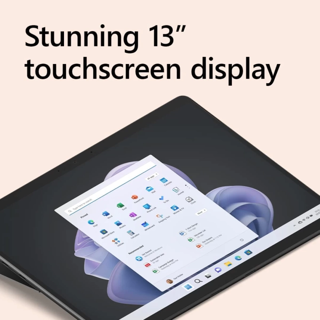 Microsoft Surface Pro 9 (أحدث طراز) معالج Intel Core i7 من الجيل الثاني عشر 10 أنوية 2 في 1 بشاشة 2.8K بمعدل تحديث 120 هرتز وذاكرة 32 جيجابايت - بلاتينيوم