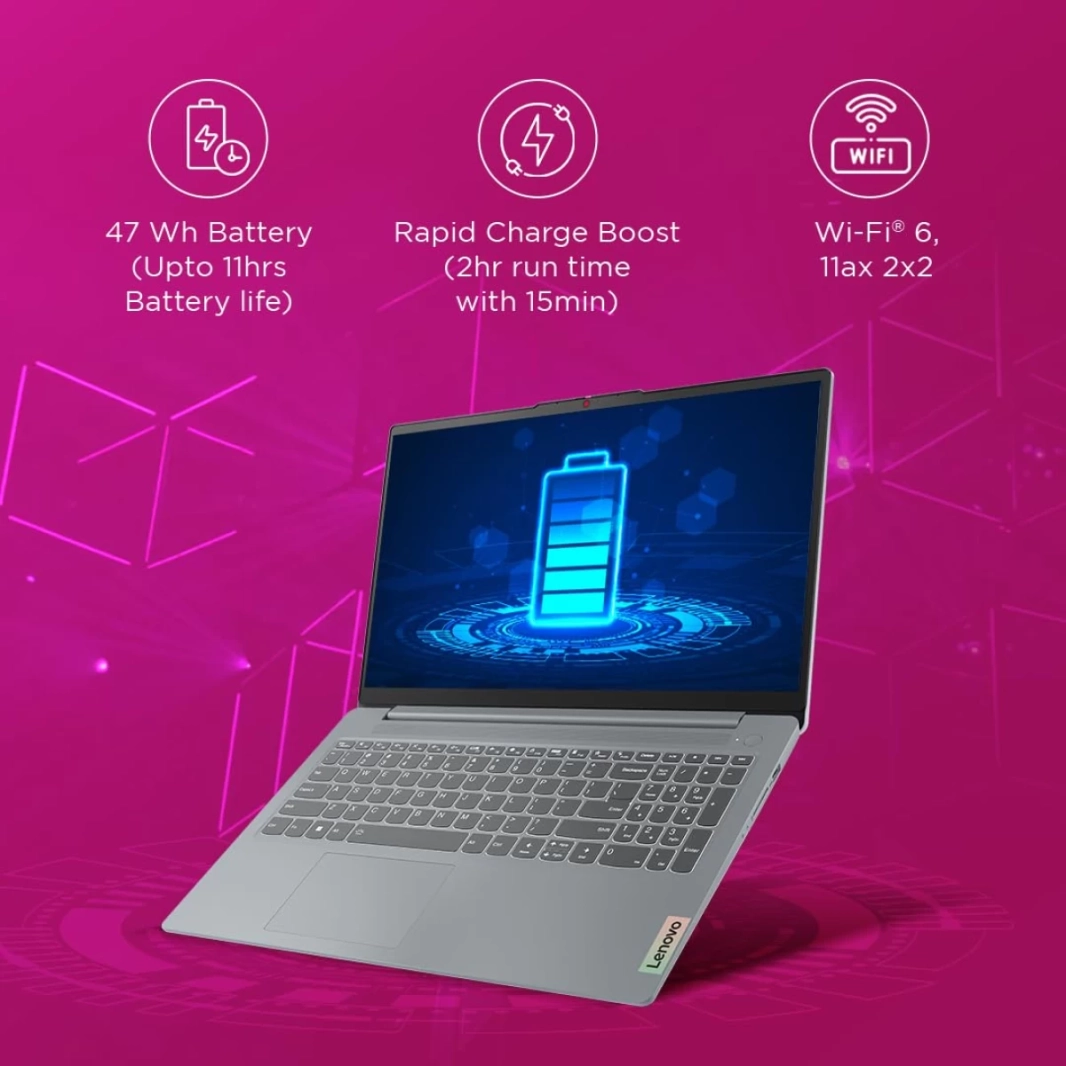 لينوفو آيديا باد سليم 3 (2024) الجيل الثالث عشر من إنتل كور i5 13420H ثماني النواة مع معالج عالي الأداء وذاكرة DDR5 وشاشة IPS 300 نيت - رمادي