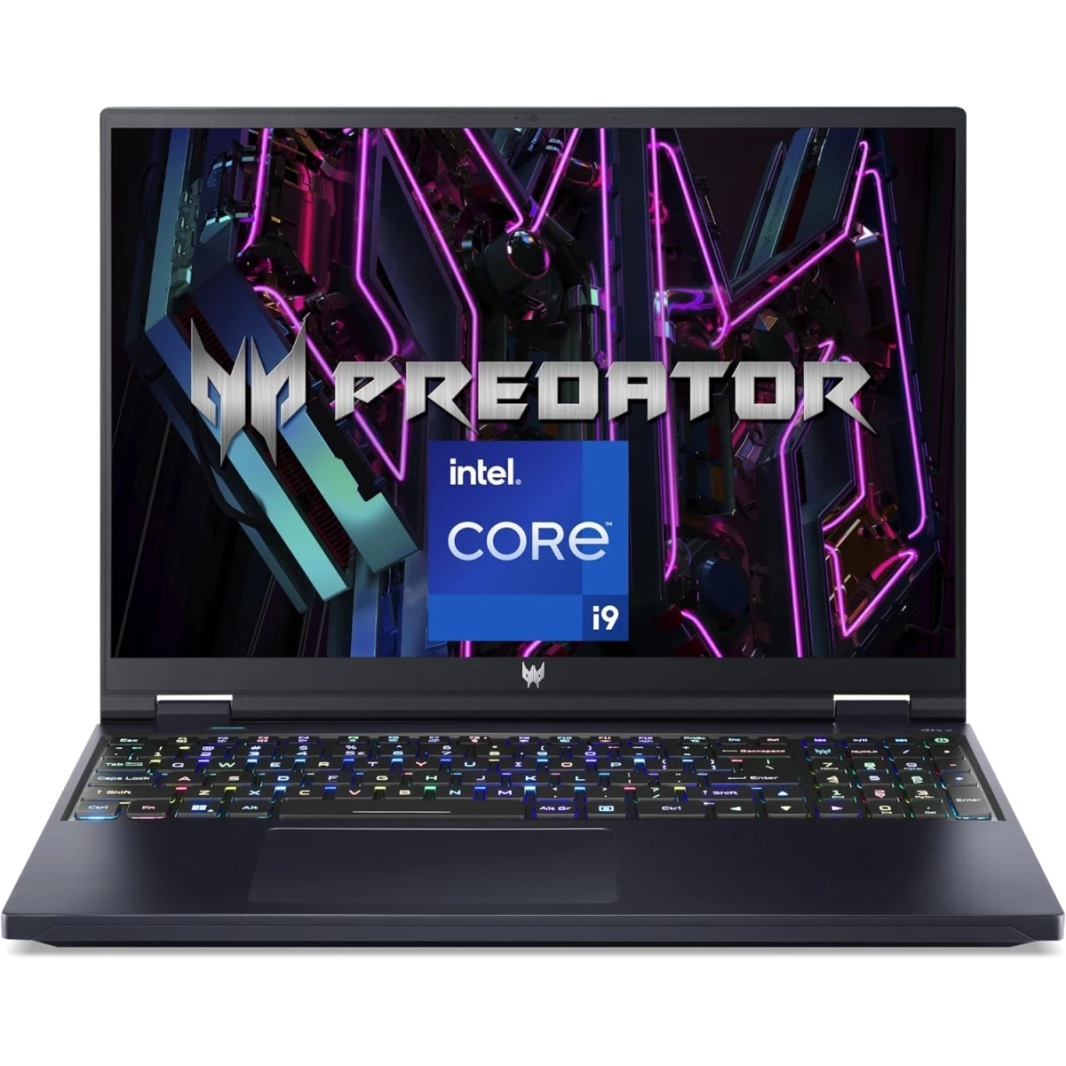 جهاز كمبيوتر محمول Acer Predator Helios Neo 16 (2024) جديد من الجيل الرابع من Intel Core i9 14900HX 24-Cores مع Nvidia RTX 4060 8GB DDR6 وشاشة IPS بدقة 2.5K بمعدل تحديث 165 هرتز - أسود سحيق
