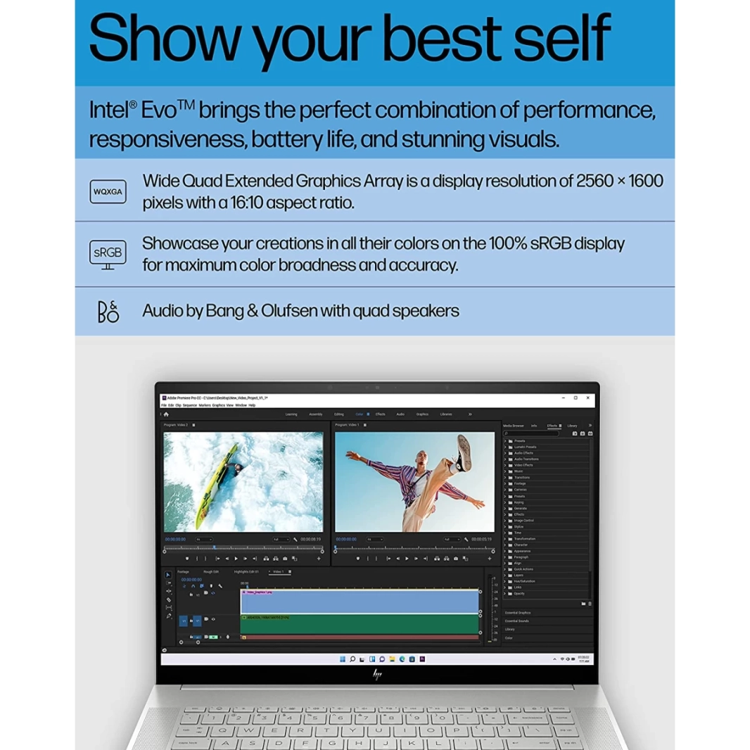 HP ENVY 16 (2022) 16-h0000ne ​​جديد معالج Intel Core i9 من الجيل الثاني عشر 14 نواة مع شاشة RTX 3060 و2K sRGB 100% 120Hz