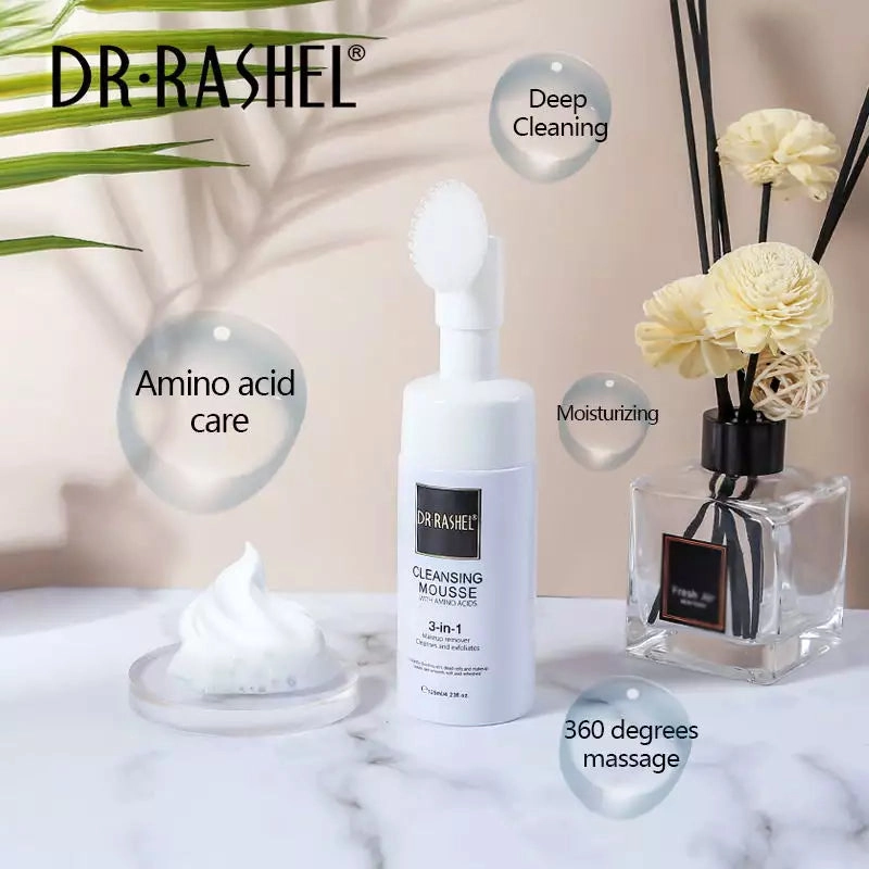 Dr.Rashel Amino Acid Cleansing Mousse Bubble Freckles Makeup Removal Facial Cleanser - 125ml