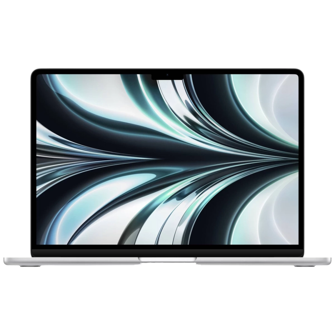 جهاز Apple الجديد MacBook AIR 13 (2022) Apple M2 (256GB/8GB) وحدة معالجة مركزية 8 أنوية ووحدة معالجة رسومية 10 أنوية Retina True Tone - فضي