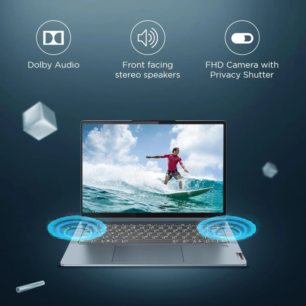 جهاز Lenovo NEW Flex 5 (2023) 12Gen Intel Core i7 10-Cores 2-in-1 بتصميم أنيق وديناميكي مع شاشة تعمل باللمس بزاوية 360 درجة - Storm Grey
