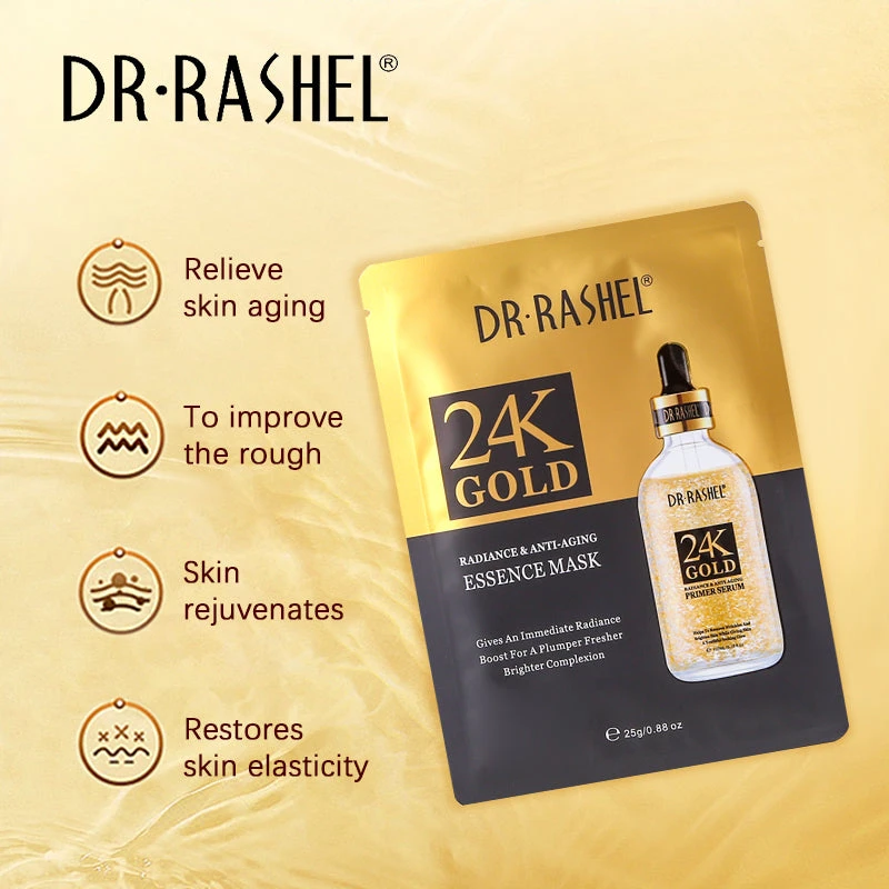 Dr.Rashel 24K Gold Radiance & Anti-Aging Essence Mask - Single
