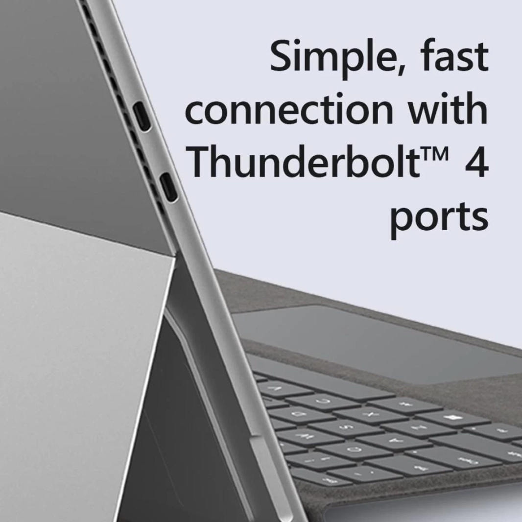 Microsoft Surface Pro 10 (2024) Intel Core Ultra 7 12-Cores AI-Powered 2-in-1 Touch (256GB/16GB) مع شاشة 2.8K 120Hz وسعة تخزين 256 جيجابايت - Platinum