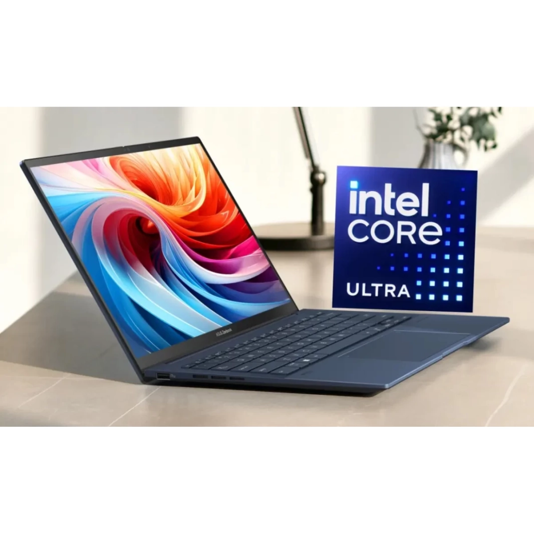 ASUS Zenbook 14 OLED (2024) UX3405 Intel Core Ultra 9 AI Boost NPU 16-Core مع شاشة تعمل باللمس OLED بدقة 3K بمعدل تحديث 120 هرتز وبطارية كبيرة