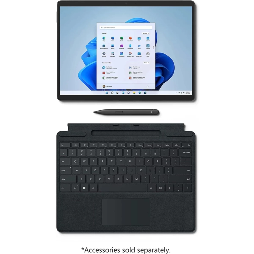Microsoft Surface Pro 10 (2024) Intel Core Ultra 7 12-Cores AI-Powered 2-in-1 Touch (256GB/16GB) مع شاشة 2.8K 120Hz وسعة تخزين 256 جيجابايت - Graphite