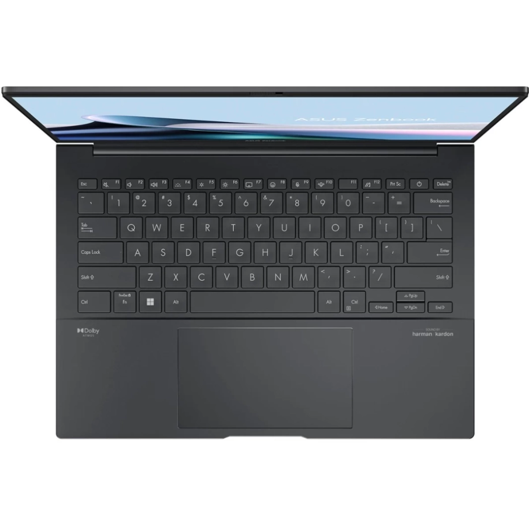 ASUS Zenbook 14 OLED (2024) Q425MA Intel Core Ultra 7 H-Serise قوي 16 نواة مع Intel® AI Boost NPU وشاشة OLED تعمل باللمس - رمادي