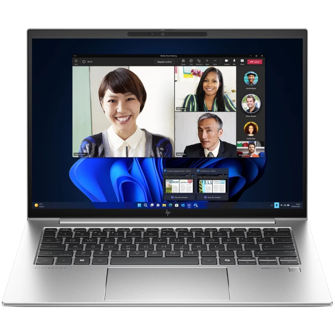 HP EliteBook 840 G11 (2024) الجديد Intel Core Ultra 7 10-Cores AI-Enhanced خفيف وقوي للأعمال التجارية الآمنة - فضي