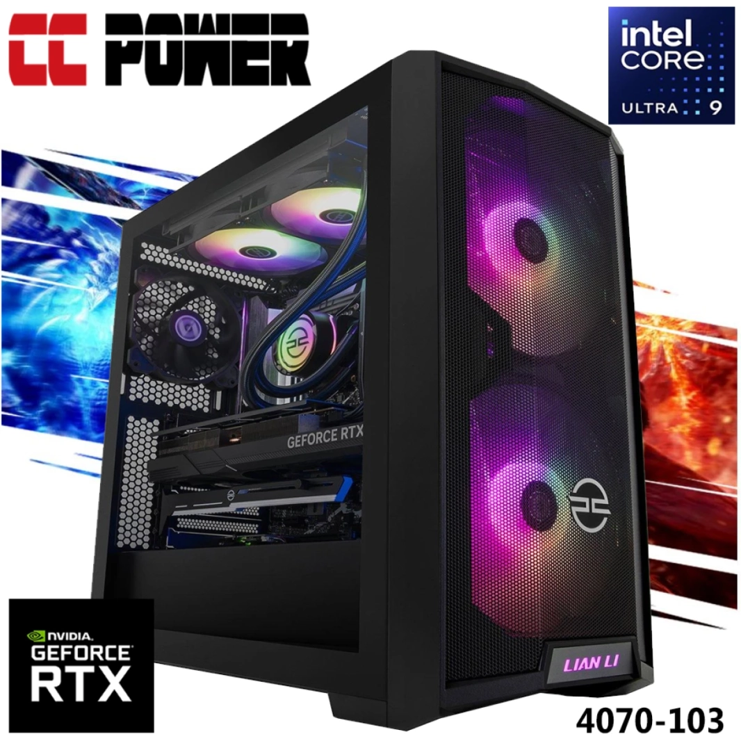 CC Power 4070-103 Gaming PC NEW Intel Core Ultra 9 K-Series 24-Cores w/ Nvidia RTX 4070 12GB & Advanced Air Cooler