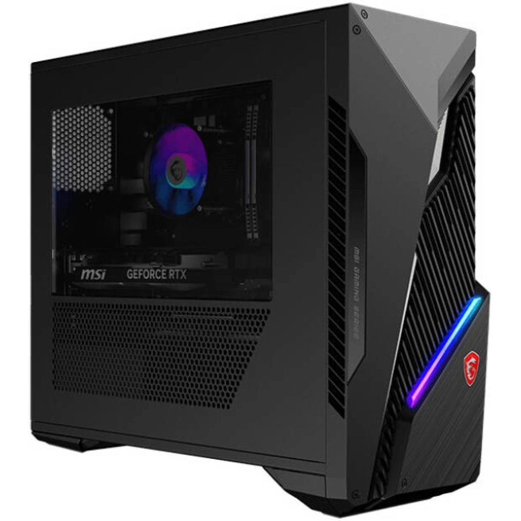 كمبيوتر مكتبي للألعاب MSI MAG Infinite S3 (2023) 14NUD7، معالج Intel Core i7 من الجيل الرابع، 20 نواة، مع Nvidia RTX 4060 TI 8GB وتبريد هوائي متقدم - أسود