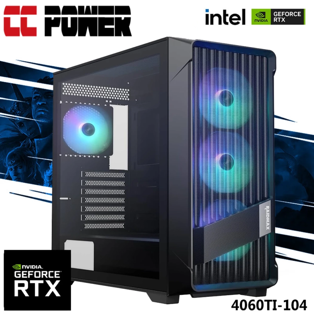 CC Power 4060TI-104 Gaming PC 12Gen Intel Core i9 16-Cores w/ Nvidia RTX 4060TI 8GB & Advanced Air Cooler