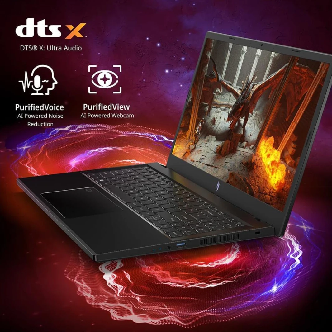 Laptop ACER NITRO V15 13TH GEN Intel® Core i7-13620H 10-Cores 4.90 GHz NVIDIA GeForce RTX 2050 4GB 16GB-DDR5 15.6" IPS  FHD 144Hz Display - Windows 11 Home