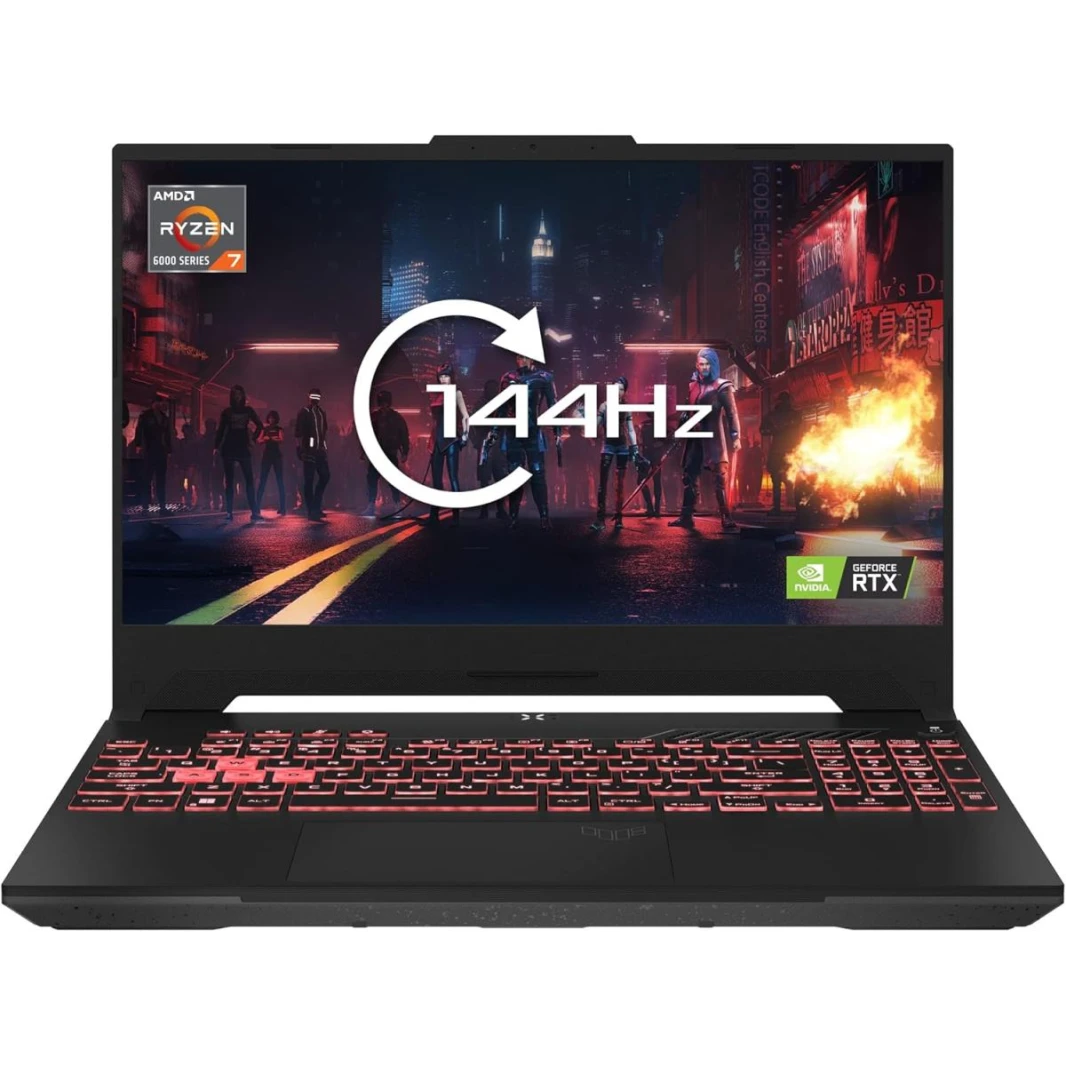 لابتوب ASUS TUF Gaming A15 | AMD Ryzen™ 7 7435HS Nvidia Geforce RTX™ 3050 4GB DDR6، شاشة 15.6 بوصة FHD 144Hz - أسود جرافيت