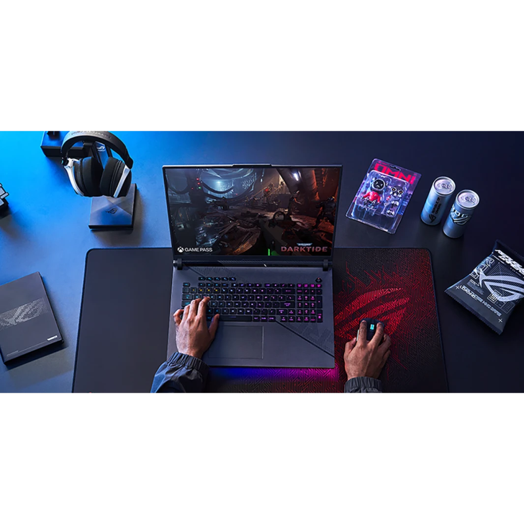 كمبيوتر محمول ASUS ROG Strix G16 للألعاب، معالج Intel Core i7-13650HX 14-Cores NVIDIA GeForce RTX™ 4070 سعة 8 جيجابايت DDR6 سعة 16 جيجابايت DDR5 شاشة 16 بوصة FHD+ بدقة 165 هرتز | Eclipse Grey