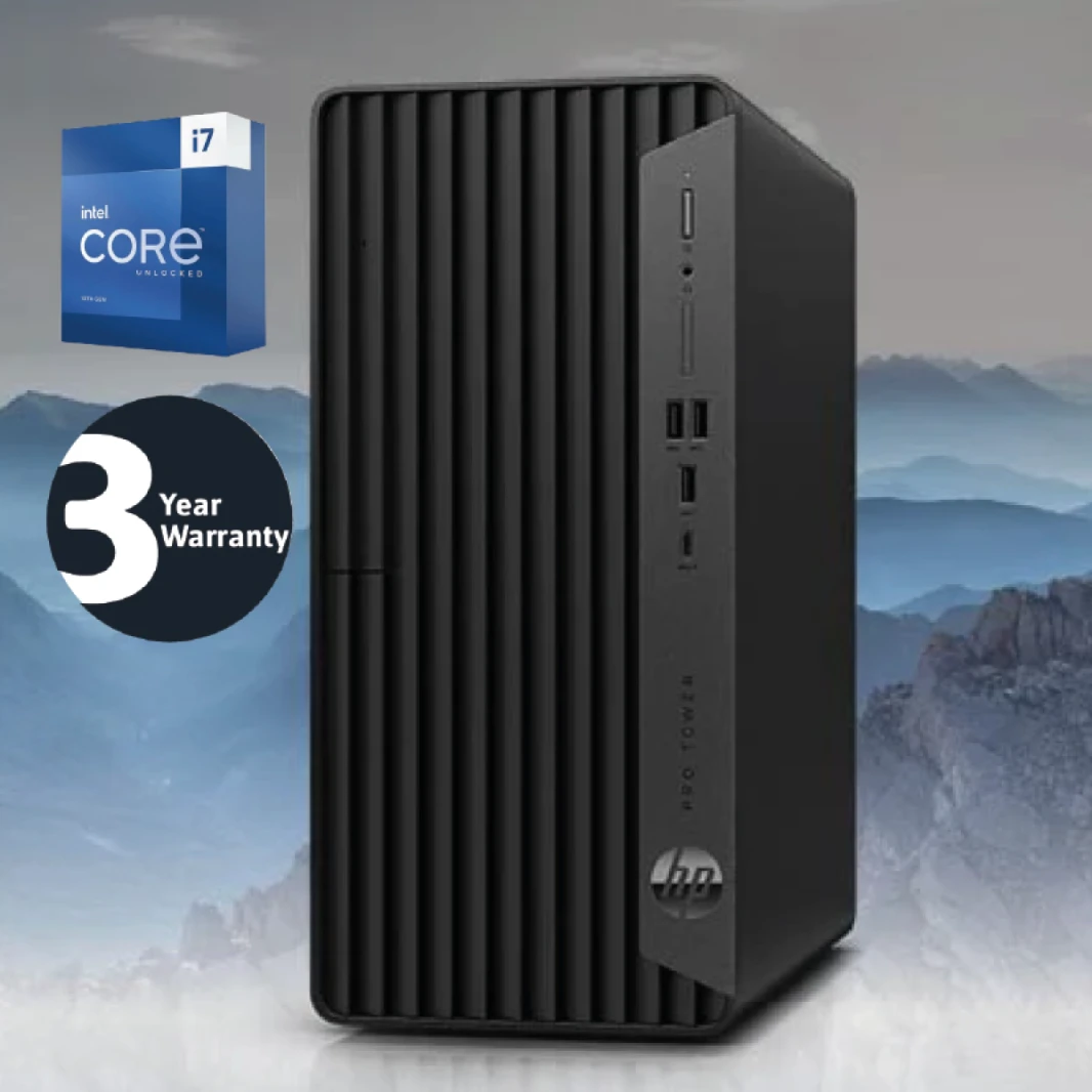 كمبيوتر سطح المكتب HP Pro Tower 400 G9 PCI Intel Core i7-13700 | 8 جيجا بايت DDR4، 512 جيجا بايت SSD، مع لوحة مفاتيح وماوس HP 125 سلكية، ضمان لمدة 3 سنوات | الجيل الثالث عشر
