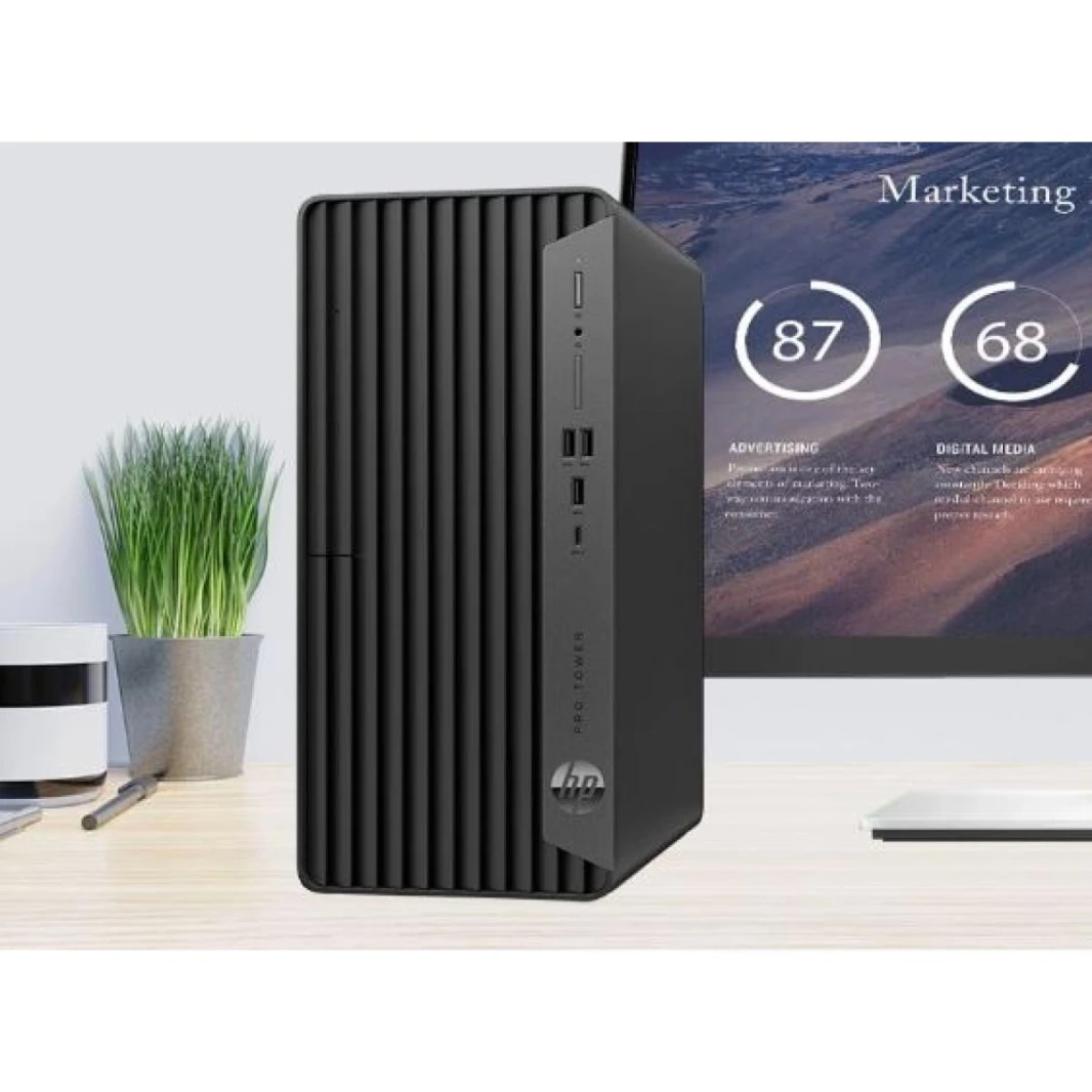 كمبيوتر سطح المكتب HP Pro Tower 400 G9 PCI Intel Core i7-13700 | 8 جيجا بايت DDR4، 512 جيجا بايت SSD، مع لوحة مفاتيح وماوس HP 125 سلكية، ضمان لمدة 3 سنوات | الجيل الثالث عشر