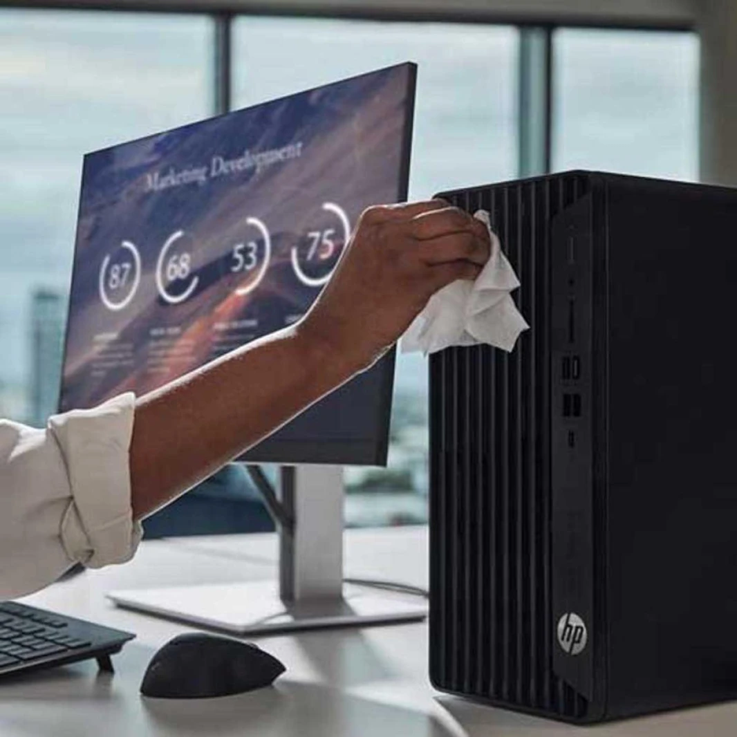 كمبيوتر سطح المكتب HP Pro Tower 400 G9 PCI Intel Core i7-13700 | 8 جيجا بايت DDR4، 512 جيجا بايت SSD، مع لوحة مفاتيح وماوس HP 125 سلكية، ضمان لمدة 3 سنوات | الجيل الثالث عشر