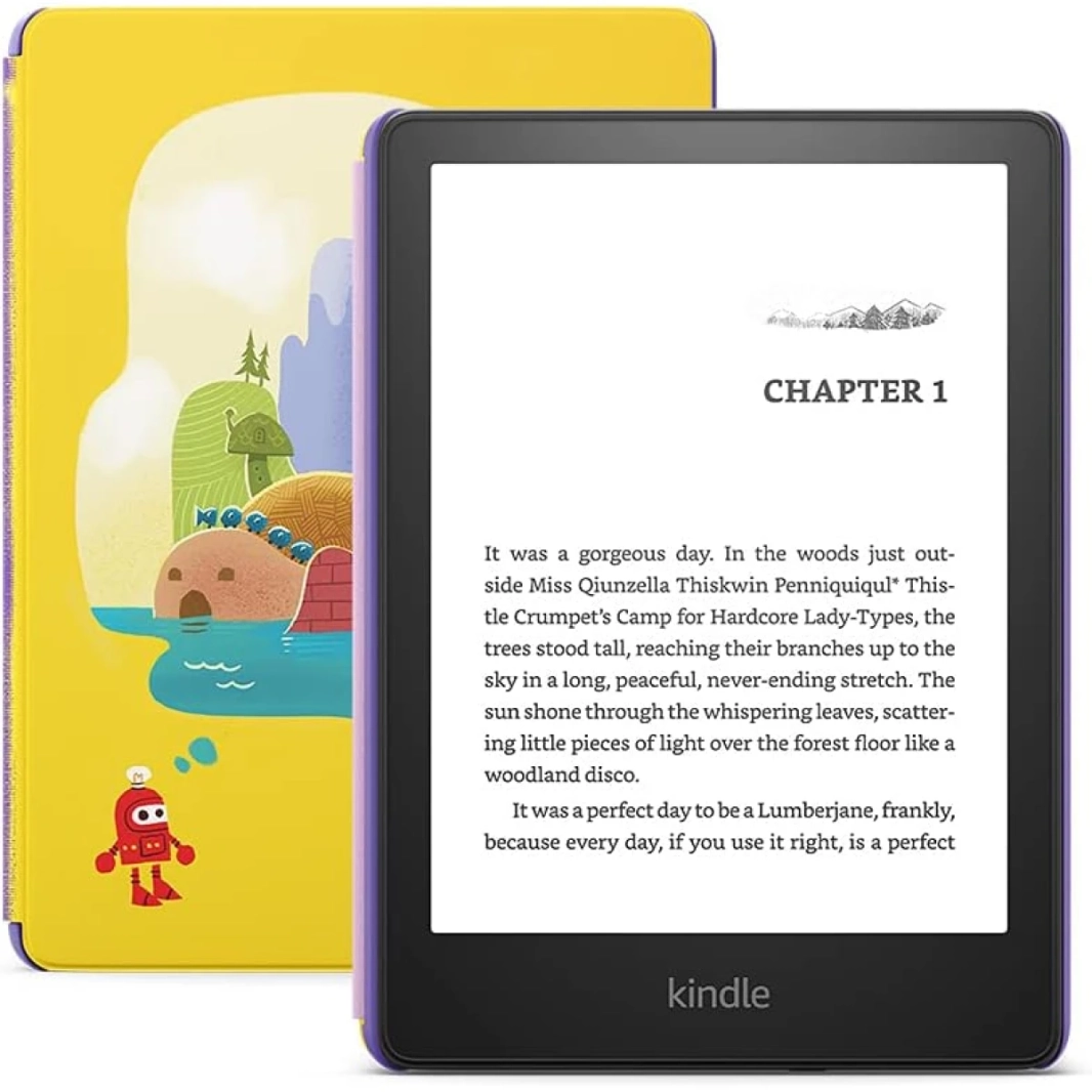 Amazon NEW Kindle Paperwhite KIDS ( 11th Gen) 16GB WIFI 6.8" Waterproof W/ Vocabulary Builder & Word Wise - Robot Dreams