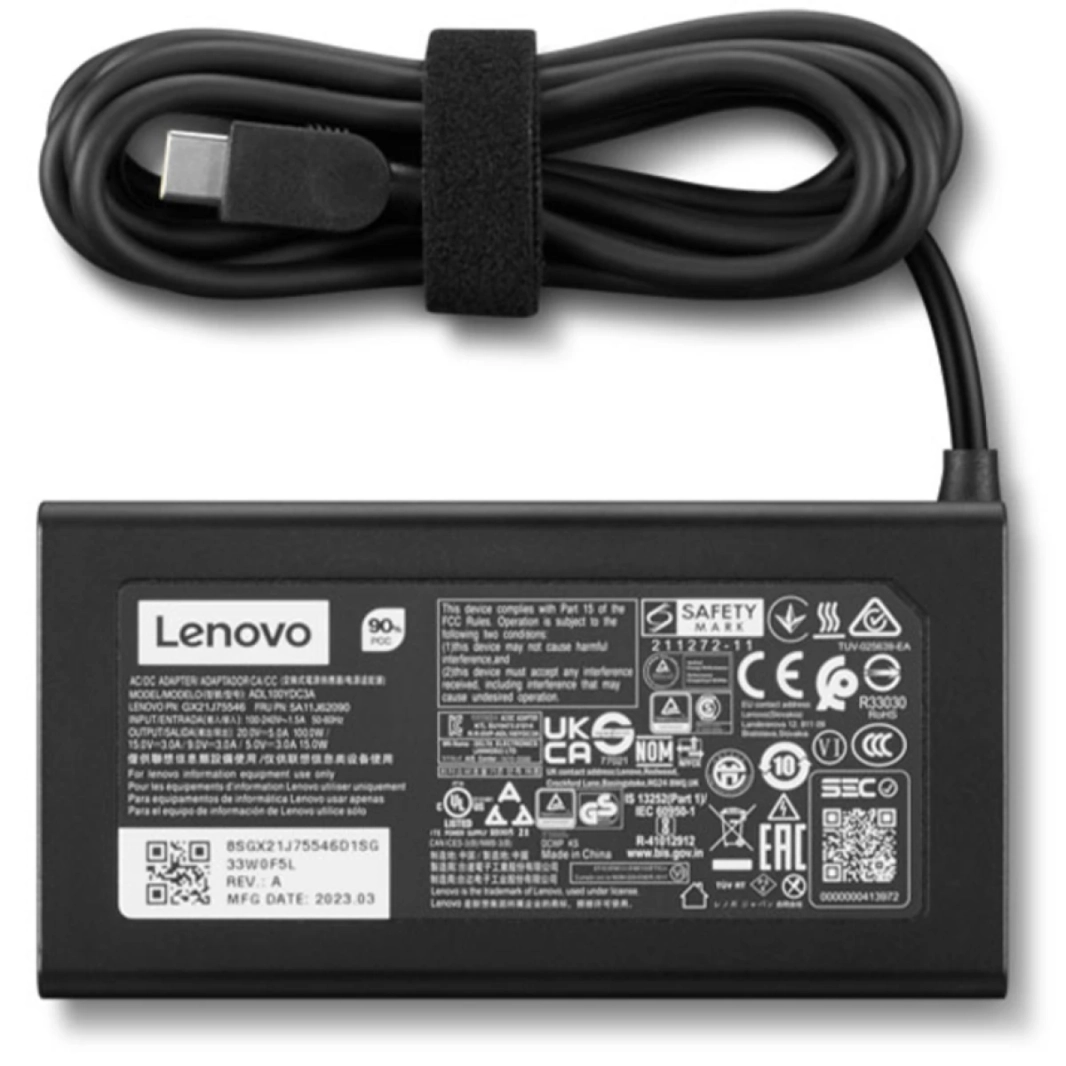 محول تيار متردد رفيع بقوة 100 واط من لينوفو (USB Type-C) - المملكة المتحدة