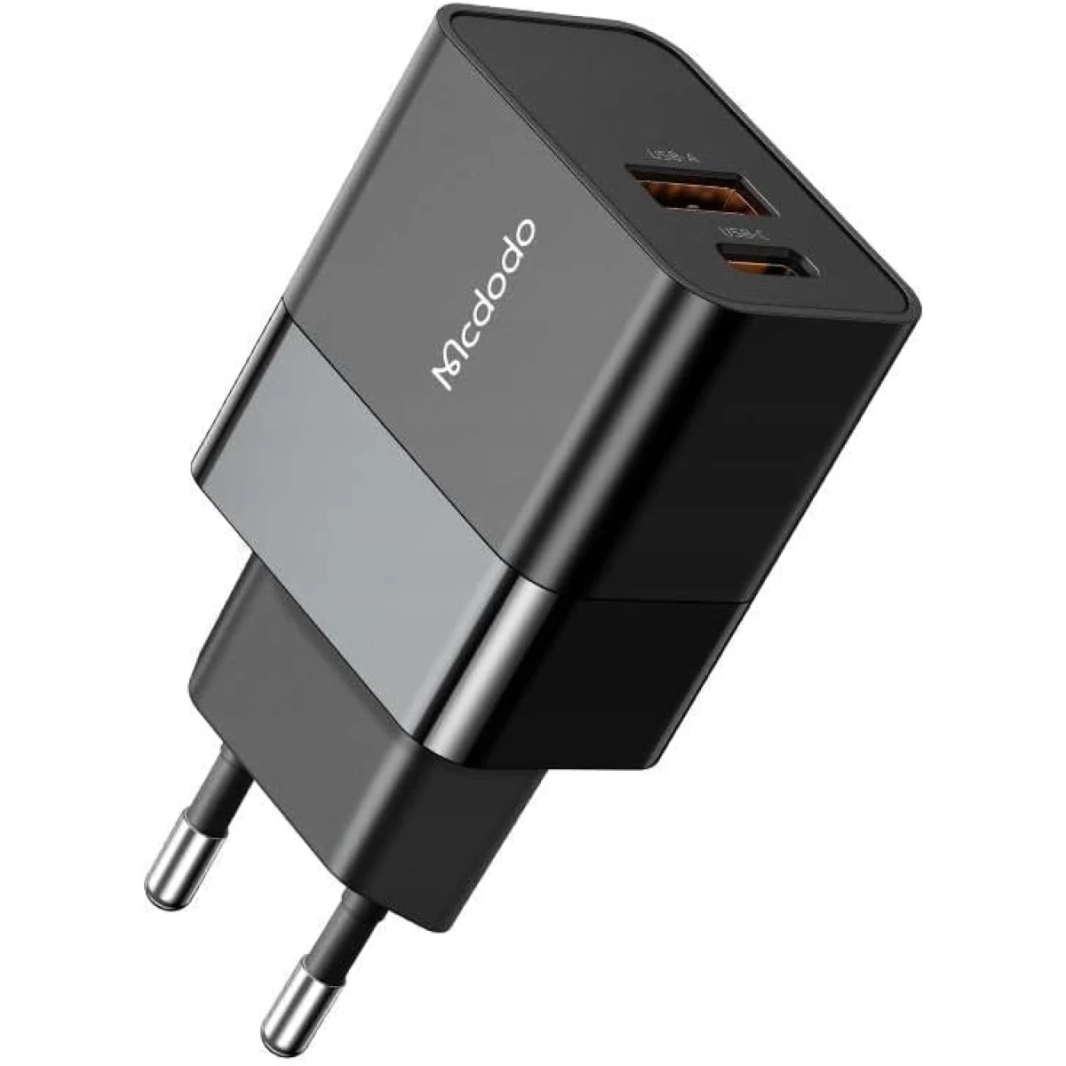 شاحن سريع Mcdodo CH-1951 بقوة 20 وات مع منفذ USB واحد من النوع C - أسود