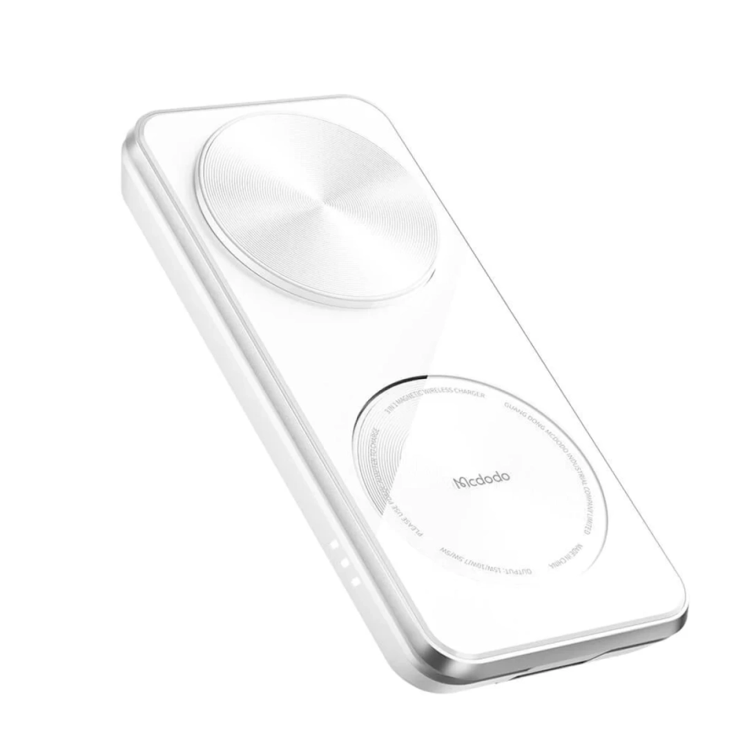 Mcdodo CH-1150 3in1 Foldable Magnetic Wireless Charger And Stand - White