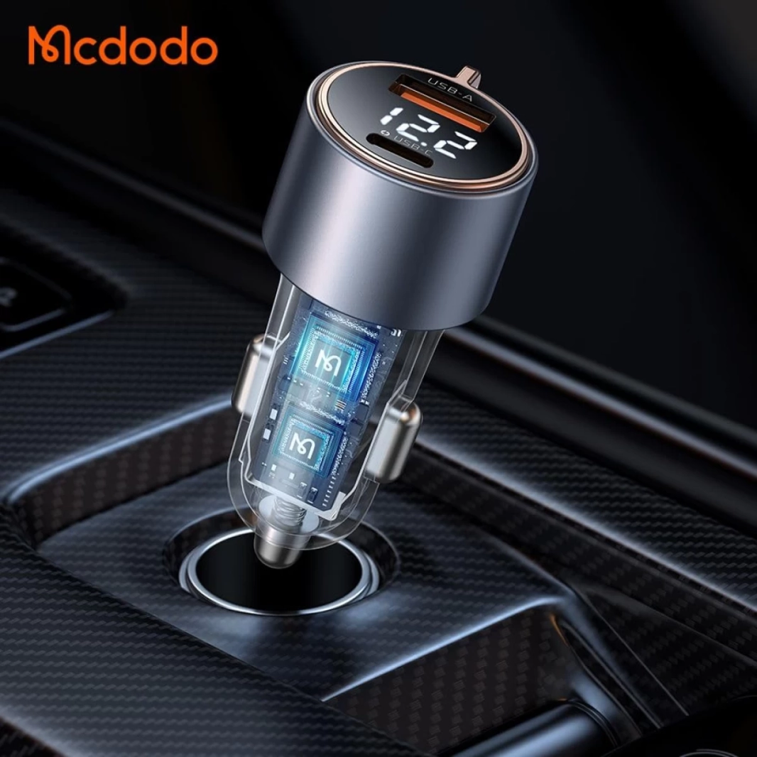 Mcdodo CC-3690 Car Charger Mobil 75W Dual Port USB A + C Fast Charging