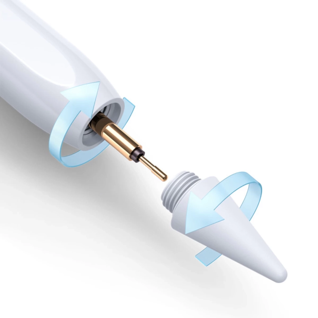 قلم MCDODO PN-8921 Stylus لأجهزة iPad (مع كابل شحن مغناطيسي) - أبيض