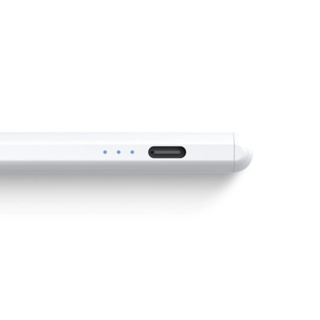 قلم MCDODO PN-8921 Stylus لأجهزة iPad (مع كابل شحن مغناطيسي) - أبيض