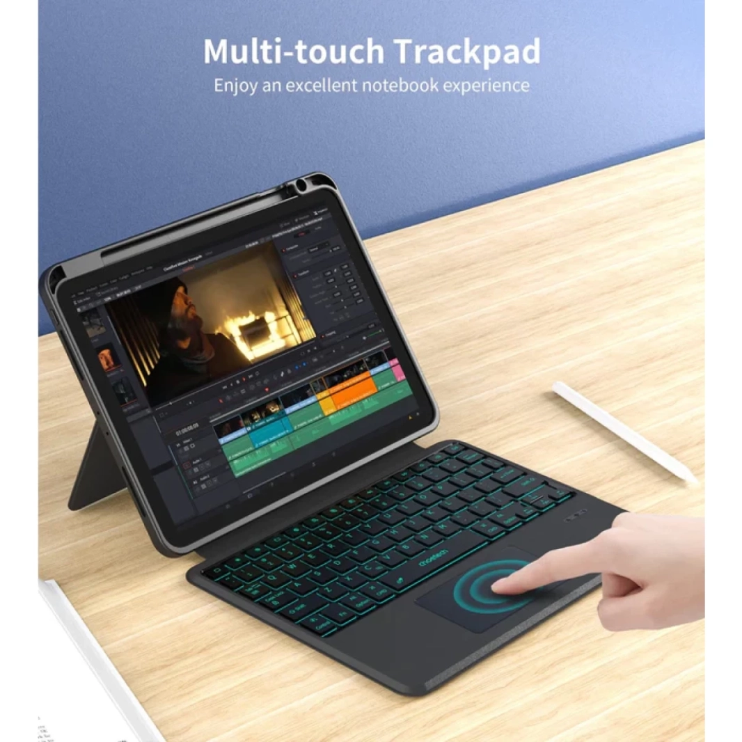 Choetech BH-017 Wireless Keyboard Case for iPad 10.9" Arabic / English Layout (Black)