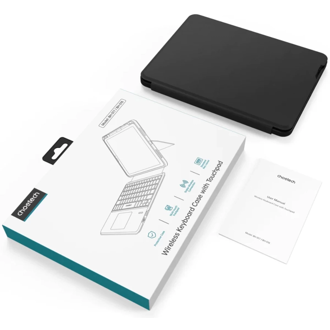 Choetech BH-017 Wireless Keyboard Case for iPad 10.9" Arabic / English Layout (Black)