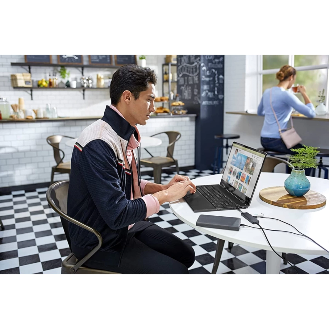 HP Elite USB-C Hub with 90w USB-C Port and Charging with USB-A HDMI Ports - Black