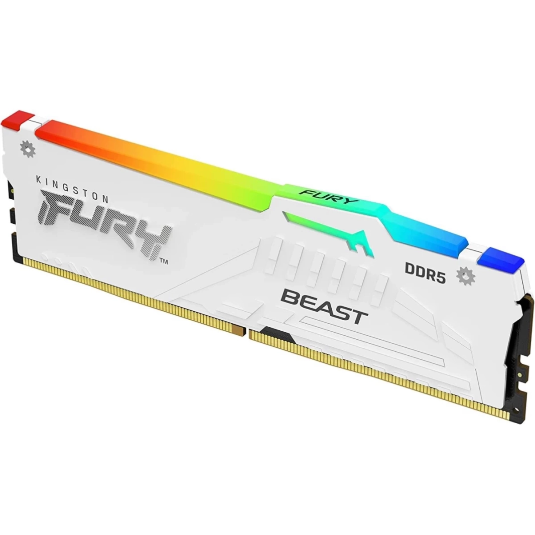 Kingston FURY Beast RGB 32GB (1 x 32GB) 6000MHz DDR5 Desktop Memory Infrared Sync Technology - White