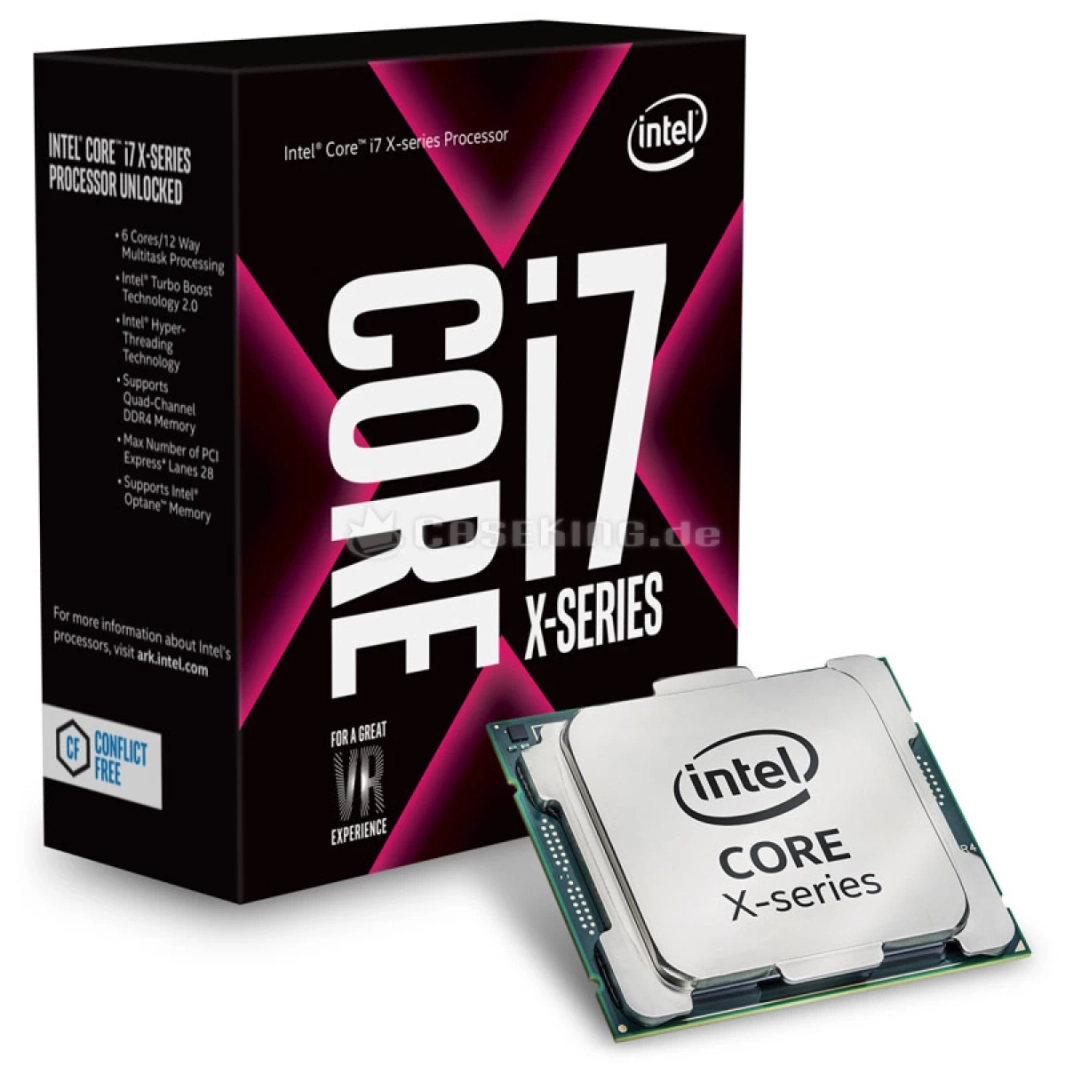 معالج Intel Core i7-7820X ثماني النواة بتردد يصل إلى 4.3 جيجاهرتز وذاكرة تخزين مؤقتة 11 ميجابايت