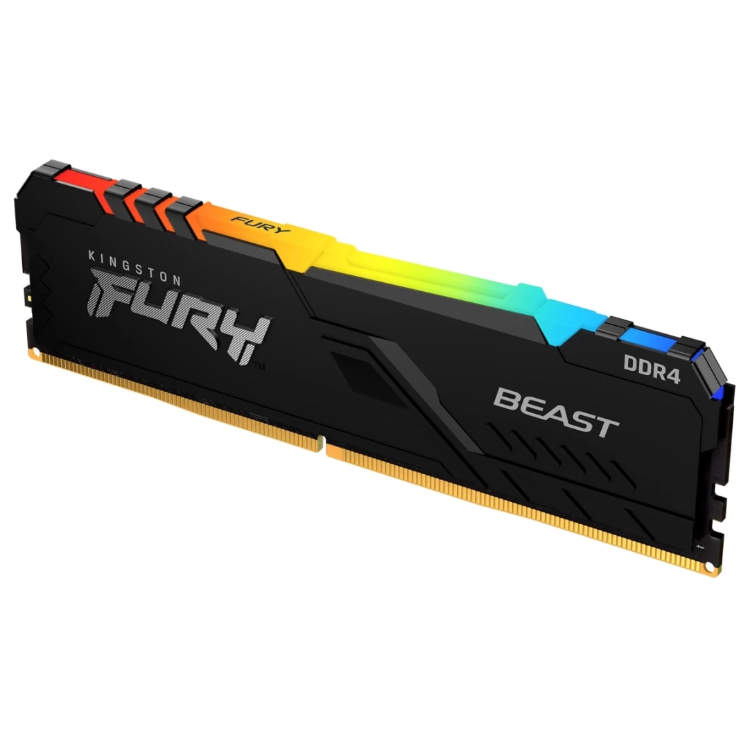 ذاكرة سطح المكتب Kingston FURY Beast RGB سعة 8 جيجابايت (1 × 8 جيجابايت) بسرعة 5200 ميجاهرتز DDR5 بتقنية المزامنة بالأشعة تحت الحمراء