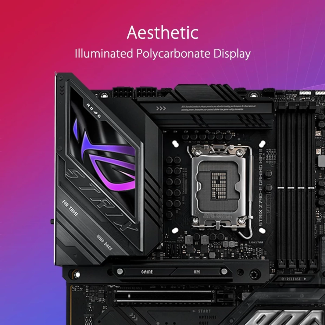 لوحة أم ASUS ROG Strix Z790-E WIFI II للألعاب WiFi 7 Intel من الجيل الثالث عشر والرابع عشر PCIe 5.0 DDR5 Thunderbolt 4 تدعم حتى 5xM.2