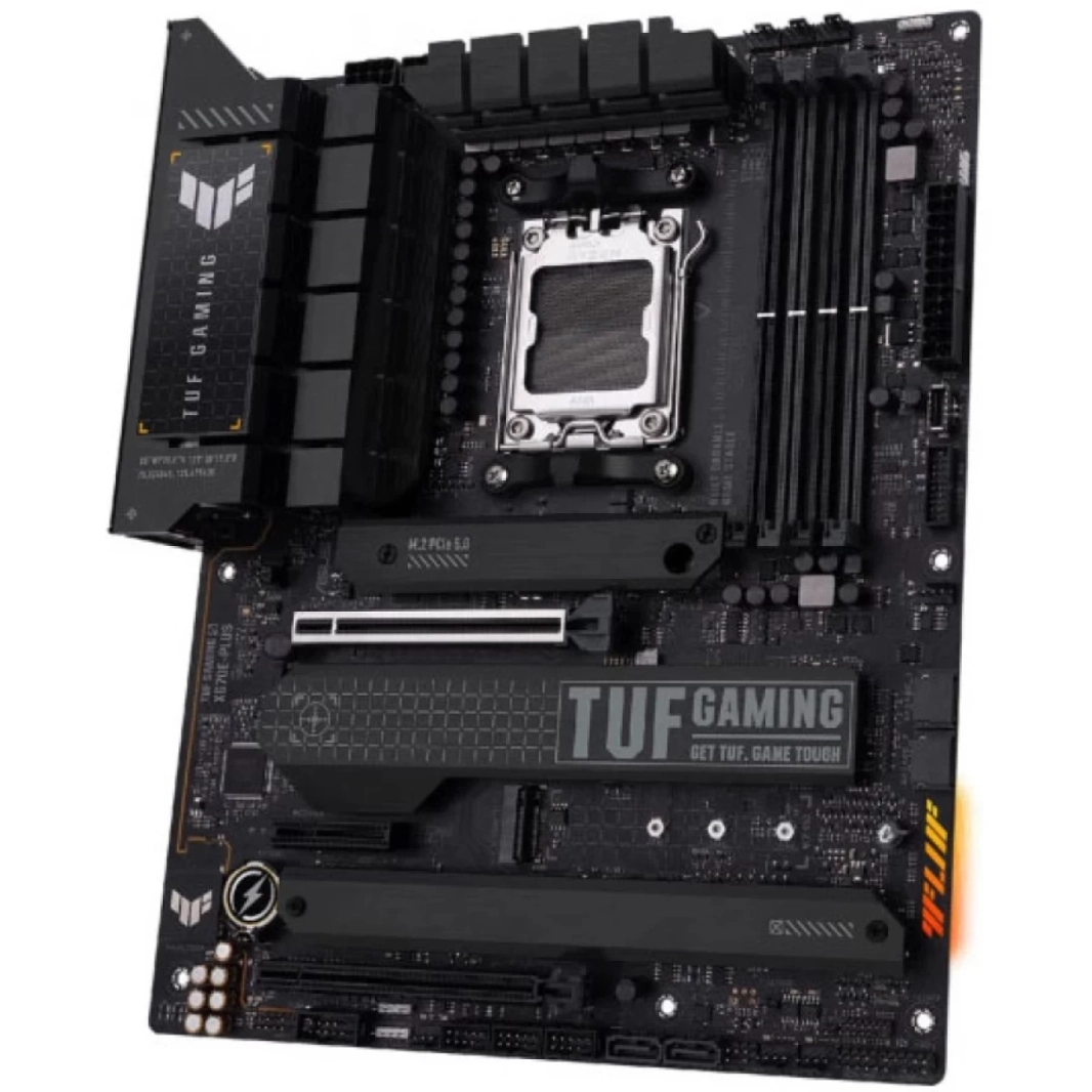 ASUS TUF Gaming X670E-PLUS DDR5 AM5 Ryzen 7000 PCIe® 5.0 4x M.2 Slots 2.5 Gb LAN USB 4 إضاءة Aura RGB)
