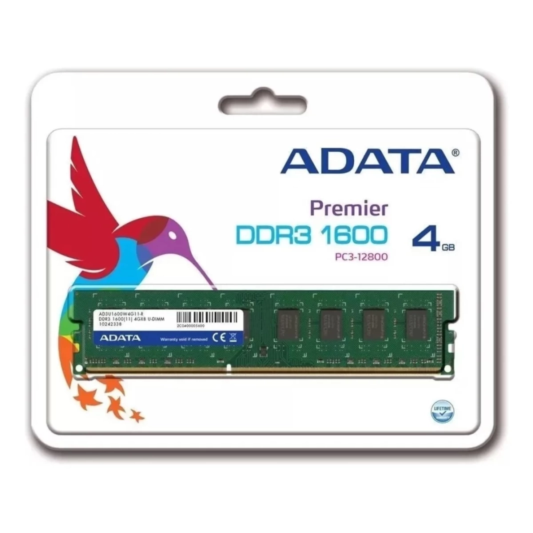وحدة ذاكرة عشوائية ADATA Premier 4GB 1600Mhz DDR3L لسطح المكتب
