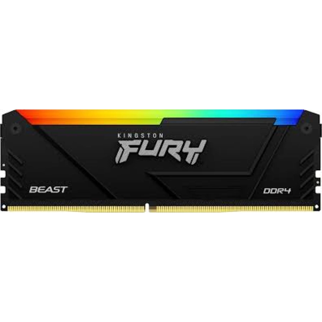 ذاكرة الوصول العشوائي Kingston FURY Beast RGB سعة 16 جيجابايت (1 × 16 جيجابايت) 3200 ميجا هرتز DDR4