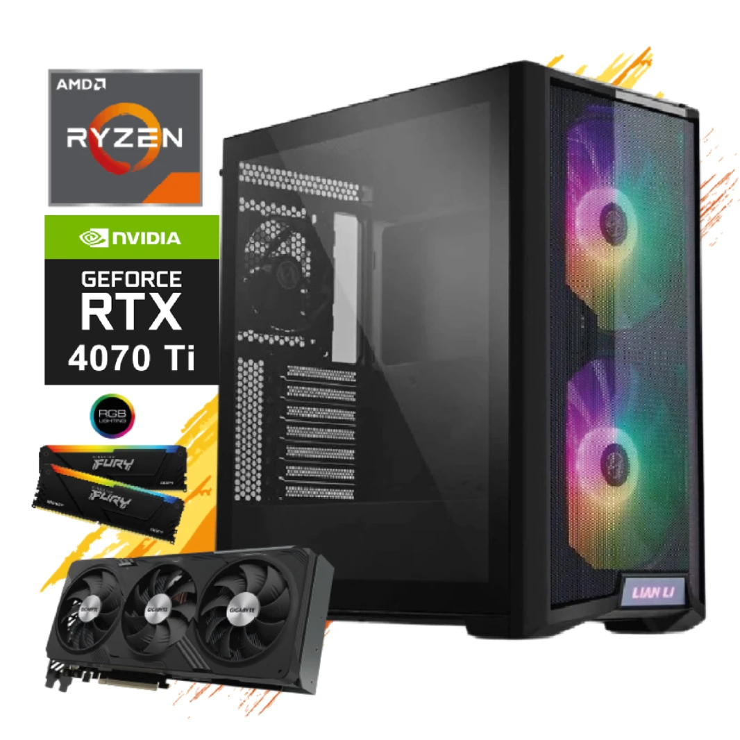 GTS 36 Gaming  Desktop |AMD Ryzen™ 7 7900X3D Gaming Processor 12 Core , Gigabyte 4070 Ti SUPER , 32 DDR5 6000Mhz Fury , Fury Renegade NVMe 7300MB/s SSD With Heat Sink - 14th Generation