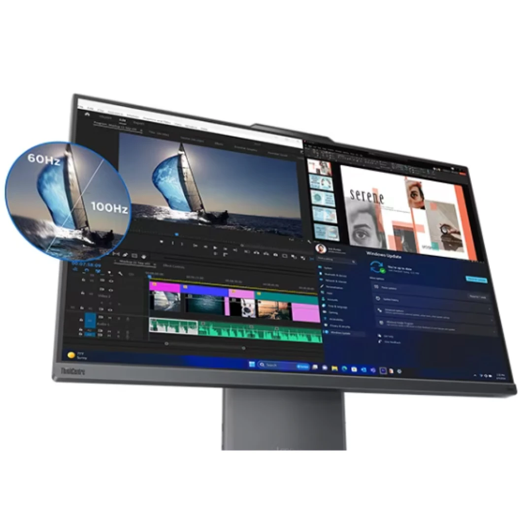 Lenovo ALL-IN-ONE / AIO ThinkCentre Neo 50a 27 Gen 5 Core™ i7-13620H 13 Gen، 16 GB DDR5 512 GB SSD، حامل شاشة FHD مقاس 27 بوصة بدون لمس / ضمان لمدة عامين - لونا جراي