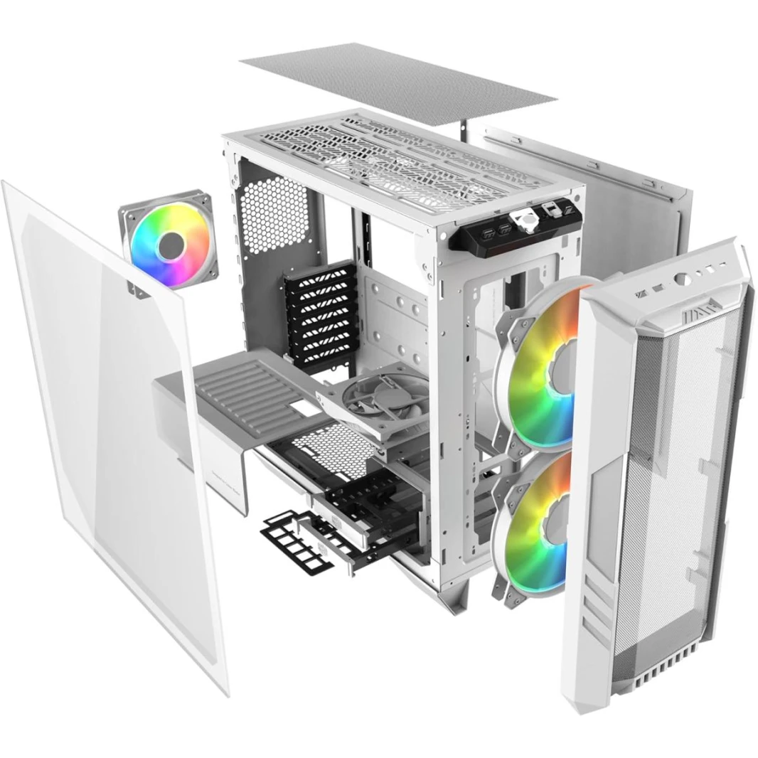 كمبيوتر مكتبي للألعاب GTS 31 | معالج Intel CORE I9 14900K 24 نواة، ومعالج COOLER MASTER ML360، وبطاقة رسوميات MSI GeForce RTX 4080 SUPER VENTUS 3X OC 16GB GDDR6X، وذاكرة DDR5 32 6000Mhz، ومحرك أقراص ص