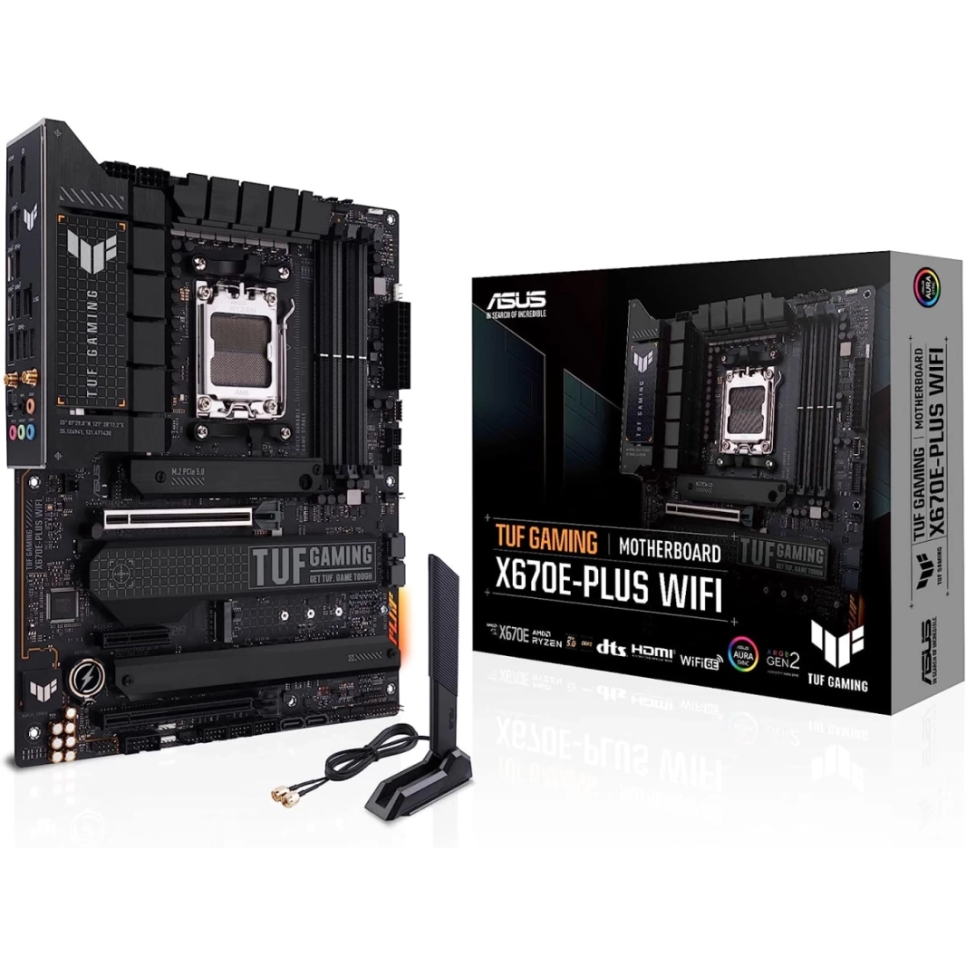ASUS TUF Gaming X670E-PLUS WiFi 6E DDR5 AM5 Ryzen 7000 PCIe® 5.0 4x M.2 Slots 2.5 Gb LAN USB 4 Aura RGB Lighting)