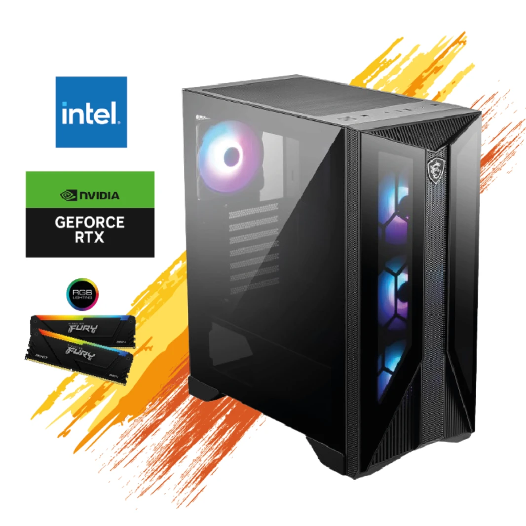GTS 25 Gaming  Desktop | Intel CORE I5 13400F Core 10 , NVIDIA RTX 4060 Ti 8GB DDR6, 16 DDR4 3600Mhz Kingston Beast RGB , 1TB NV2 SSD - 13th Generation