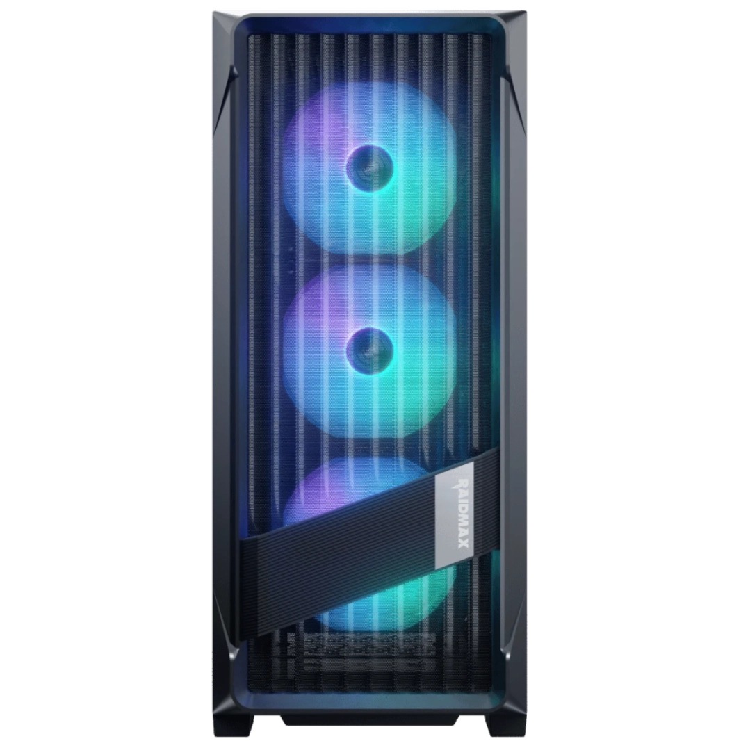 Raidmax MESHIAN X603 Nano ATX Mesh Front Tempered Glass 4x 120mm ARGB Fan Preinstalled Supports Up to 365mm GPU - Black