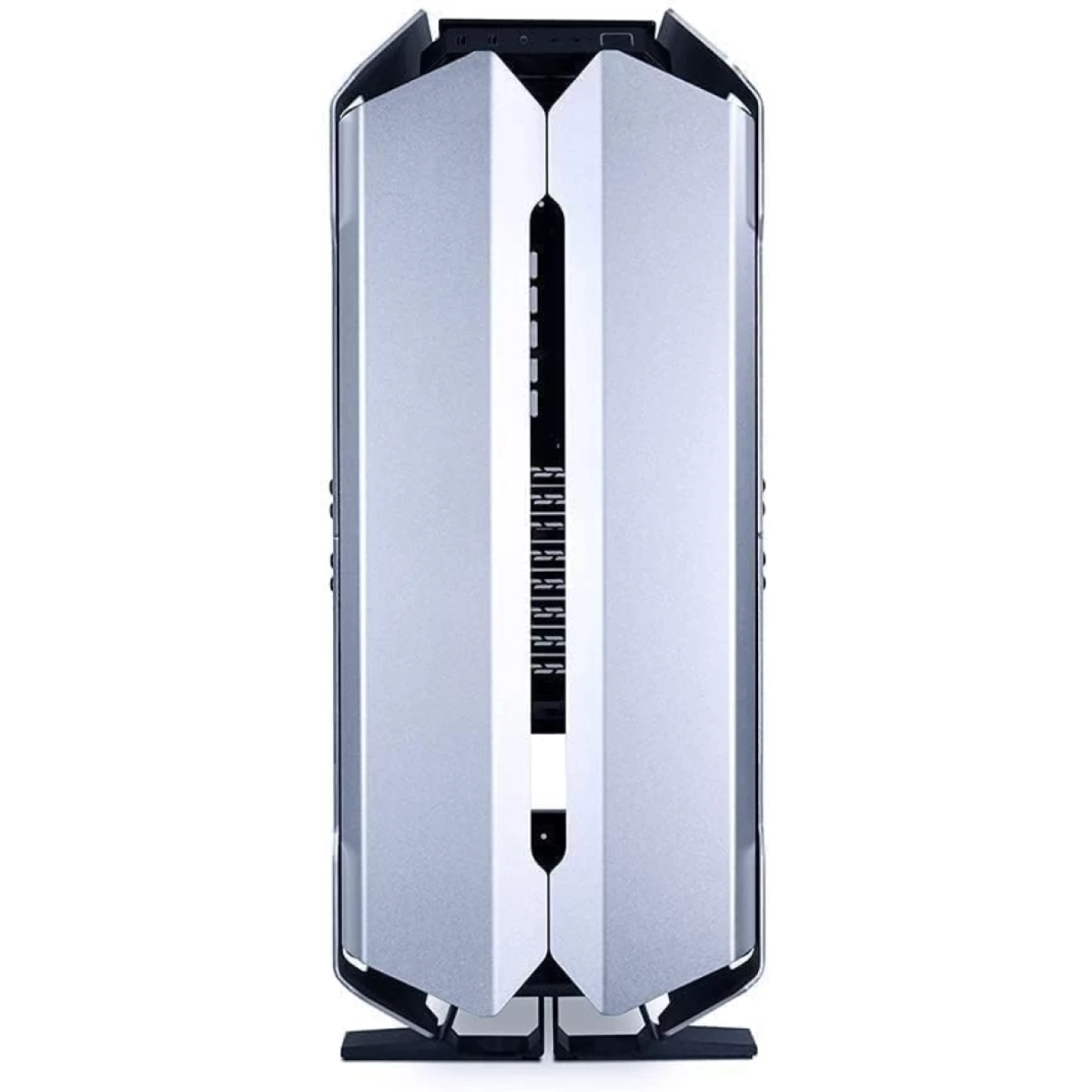 LIAN LI Odyssey X TR-01A هيكل كمبيوتر للألعاب من الألومنيوم بالكامل بزجاج مقسّى على الجانبين الأيسر والأيمن - فضي
