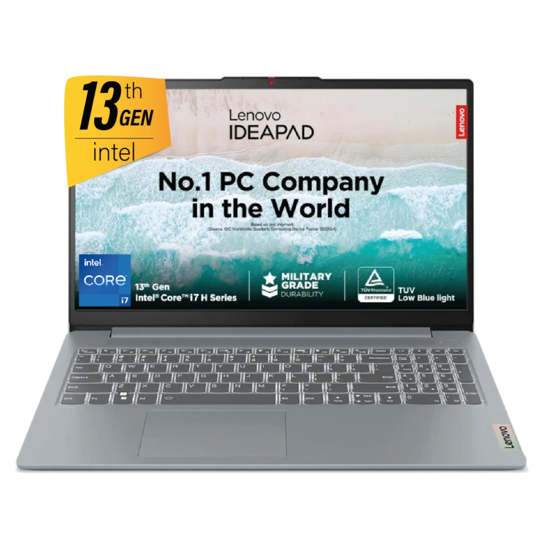لينوفو لابتوب IdeaPad Slim 3 (2024) الجديد من الجيل الثالث عشر Intel Core i7-13620H عالي الأداء، 16 جيجابايت DDR5، 512 جيجابايت SSD وشاشة 15.6 بوصة FHD IPS - رمادي